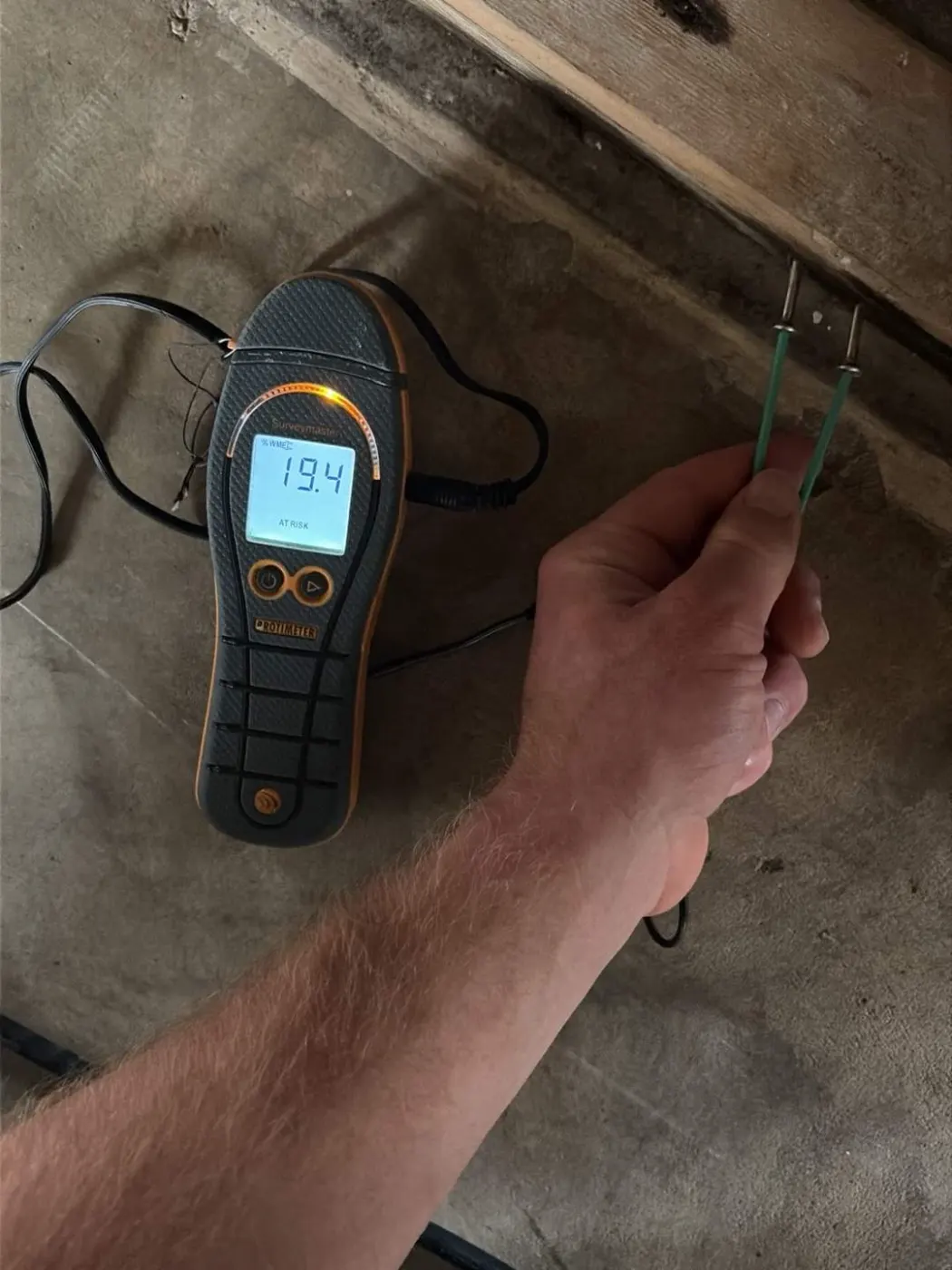 Documented moisture readings in Vigo County, IN